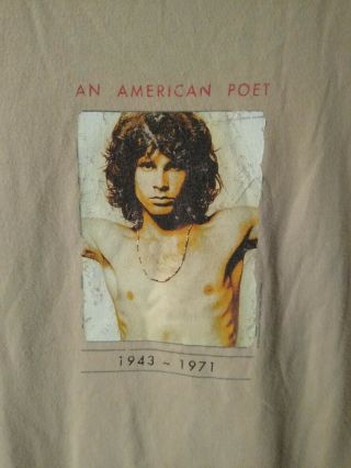 The Doors Jim Morrison An American Poet Vintage Xl T Shirt Rare