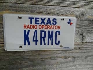 Texas Ham Radio Operator License Plate Passenger Plate With Call Sign