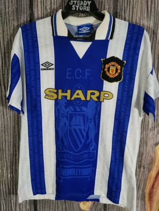 Vintage Umbro Manchester United Sharp 1994/96 Soccer Football Shirt Jersey