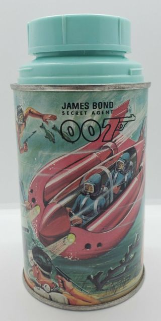 Vintage James Bond Secret Agent 007 1966 Aladdin Half Pint 8oz Thermos