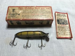Vintage Heddon Vamp Spook In Correct Box Fishing Lure Great Color