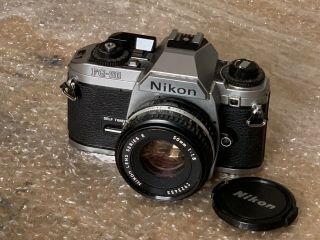 Vintage Nikon Fg 20 Slr Camera 50 Mm 1.  8 Lens