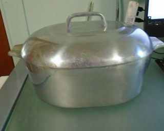 Magnalite Ghc 8 Quart 7.  5 Liter Roasting Pan With Lid Aluminum Vintage Usa