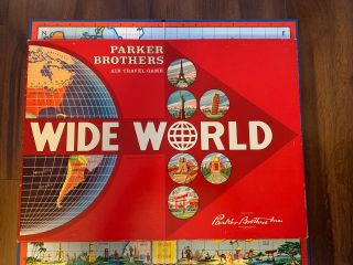 1962 Wide World Air Travel Game Parker Brothers Complete Vintage