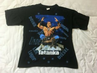 Vtg Wwf Wwe Wcw Vintage Tatanka T - Shirt Size M
