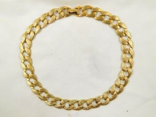 Vintage Signed Napier Gold Tone Chunky Link Chain Necklace