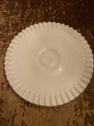 Vintage Fenton Glass Silvercrest Footed Cake Plate Low Profile
