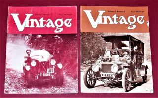 1970 Vintage - 2 Uk Magazines - Vol 1 Nos 1 & 2 - Ac - 1935 Ss - 1000 Mile Trial