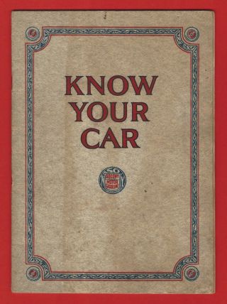 1927 Know Your Car,  A Primer Of Automobile Lubrication - Socony Publication