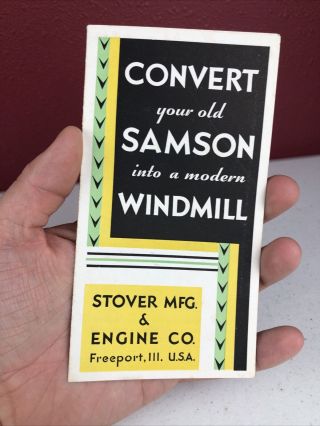 Vintage Samson Stover Mfg.  & Engine Co.  Conversion Guide Pamphlet