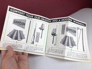 Vintage Samson Stover Mfg.  & Engine Co.  Conversion Guide Pamphlet 3