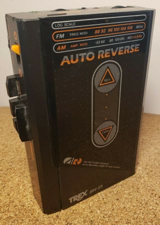Trex Bh - 51 Vintage Portable Cassette Tape Player Am/fm Radio Walkman