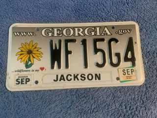 Georgia Wildflower License Plate Car Tag Jackson County Sep 2010 Wf15g4