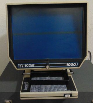 Vintage Eye Com 1000 Microfiche Reader/ Microfilm Reader - 1997