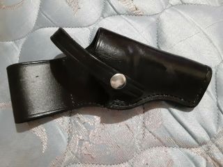 Vintage Don Hume Black Leather Gun Holster H216 N0.  35 Jordan Trade Mark