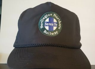 Burlington Northern Railway Santa Fe Hat Black