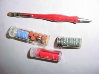 Vintage Zaner Bloser Mechanical Pencil & Lead & Erasers Octo - Grip