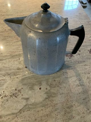 Rare Old Vintage Antique 4 Quarts Wagner Ware Sidney Colonial Tea Pot Kettle
