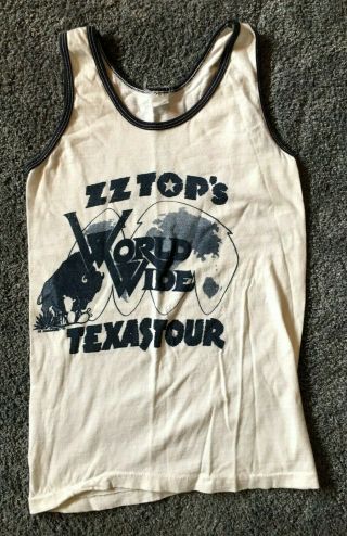 Vtg 70s 1976 Zz Top Worldwide Texas Tour Concert T - Shirt - Sz S Single Stitch