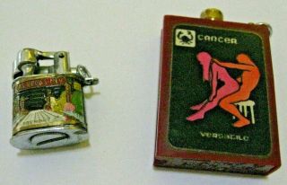 Vintage Miniature Lighter And Permanent Match