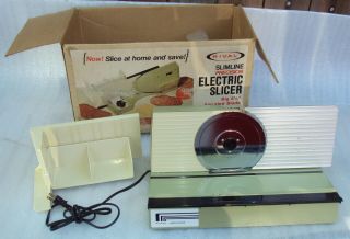 Vintage Rival Slice Crafter Electric Meat & Cheese Deli Slicer 1038 Avocado