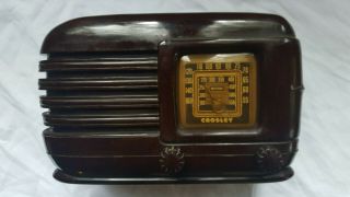Shiny Vintage Art Deco Crosley Model 11 - Ab Bakelite Tube Radio - Circa 1940/41