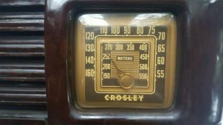 Shiny Vintage Art Deco Crosley Model 11 - AB Bakelite Tube Radio - Circa 1940/41 2
