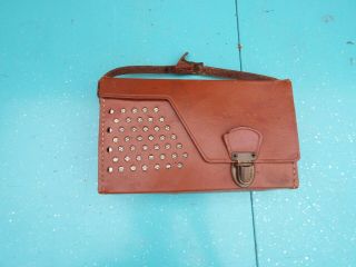 Vintage 1956 Philco T - 7 - 126 First Transistor Radio,  Leather Carrying Case