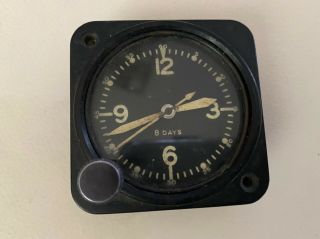 Vintage Usa Wwii Waltham Airplane 8 Day Clock