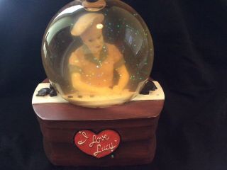 I Love Lucy Snow Globe Rare Retired Vintage Musical Globe