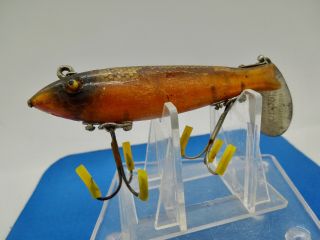 Vintage Heddon Spook Fishing Lure Glass Eyes Plastic Dowagiac Early Hdw