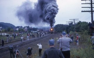 Unidentified Railroad Steam Locomotive Train " Auburn Photo Run " 1962 Photo Slide