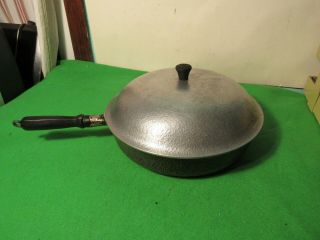 Vintage Club Hammered Aluminum Cookware 11 - 1/2” Skillet Frying Pan W/lid