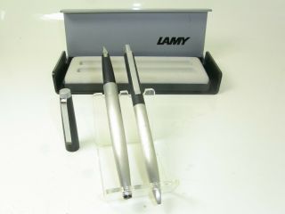 Set Vintage Lamy 25p W.  Germany Fountain Pen M Nib & Ballpoint 225 & Box