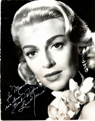 American Actress Lana Turner " Queen Of Glamour ",  Signed Vintage Studio Photo