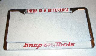 Vintage Snap - On Tools Dealer Truck License Plate Frame There Is A Difference