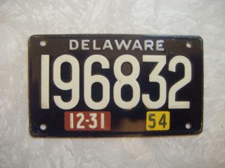 1954 Wheaties Cereal Premium Miniature Metal Bicycle Delaware License Plate