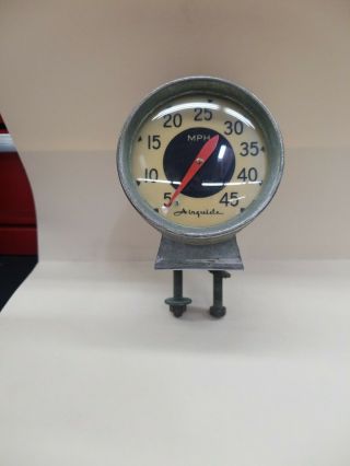 Vintage Airguide 45 Mph Speedometer Boat Gauge - Sun Faded Usa Chicago Water.