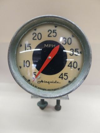 Vintage Airguide 45 mph Speedometer Boat Gauge - Sun Faded USA CHICAGO WATER. 3