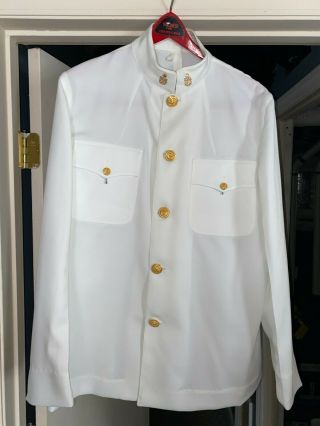 Vintage Us Navy Uniform Size 42 - 44 Coat; 32 - 34 Pants - Veteran 1959 Early 60 