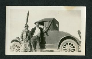 Vintage Car Photo Ma & Pa W/ 1922 1923 Star Roadster By Durant 430108