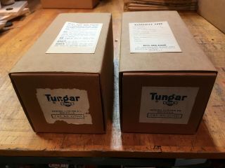 2 Large Vintage General Electric Tungar Bulbs Cat.  No.  217283 And Card