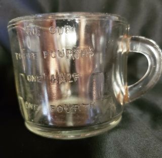 Vintage 1914 Hoosier Napanee Dutch Kitchenet Glass Measuring Cup