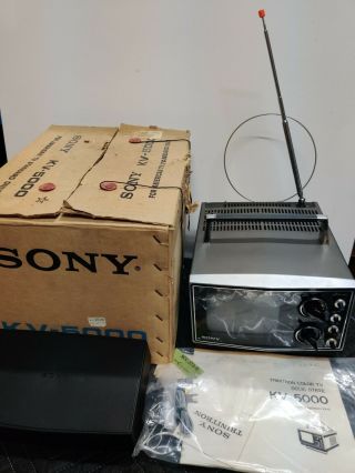 As - Is Vtg Sony Trinitron Color Television Kv - 5000 W/original Box & Instructions