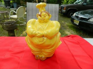 Vintage Red Wing Pottery Cookie Jar Chef Pierre Yellow