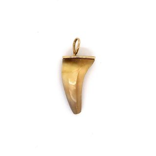 Vintage Estate Artisan Hand Crafted 14k Yellow Gold Claw Pendant 112