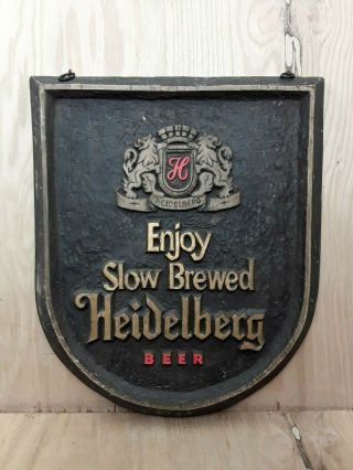 Vintage Heidelberg Hanging Beer Bar Sign 21 " X 19 "