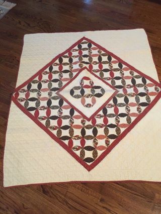 Vintage Hand Made Pinwheel Pattern Quilt 60x51