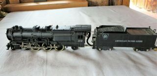 Vintage American Flyer Locomotive & Tender 312 Train Car S Scale Black Steam