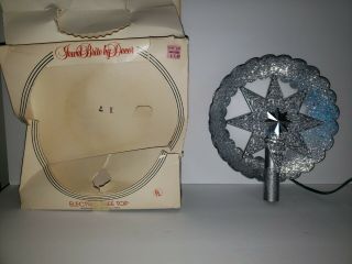 Vintage Jewel Brite By Decor Halo Electric Christmas Tree Topper Box
